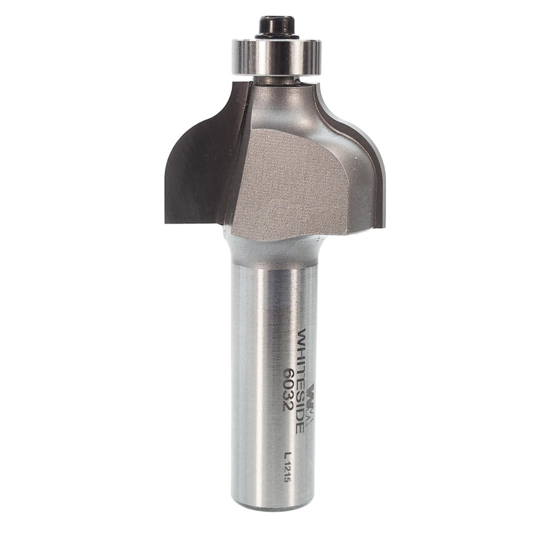 6032 Drawer Edge Finger Pull Router Bit 1-1/4" D X 3/4" CL X 2-1/2" OL